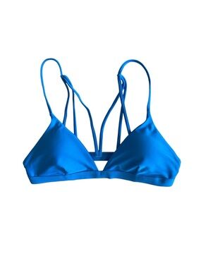 Zaful Women's Bright Blue Strappy Triangle Swim Top Size M